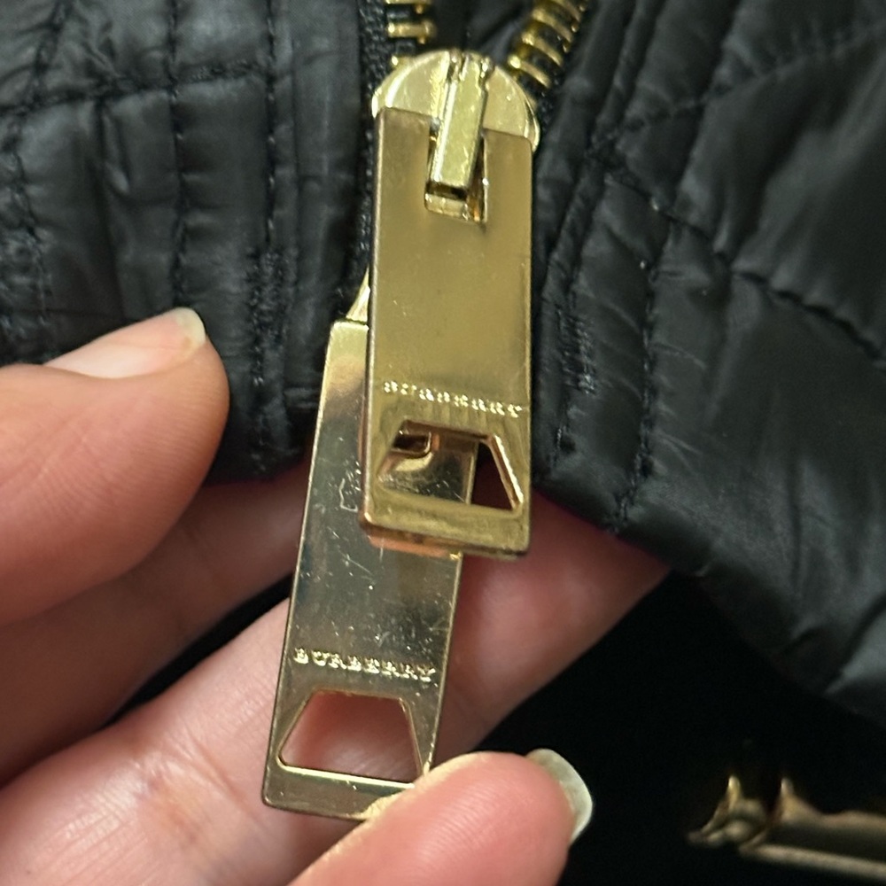 Burberry Brit Black and Gold Quilted Jacket with Hood - Picture 17 of 17